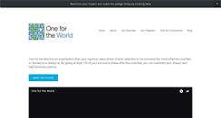 Desktop Screenshot of 1fortheworld.org