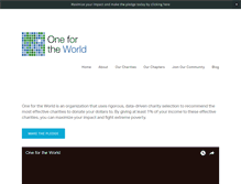 Tablet Screenshot of 1fortheworld.org
